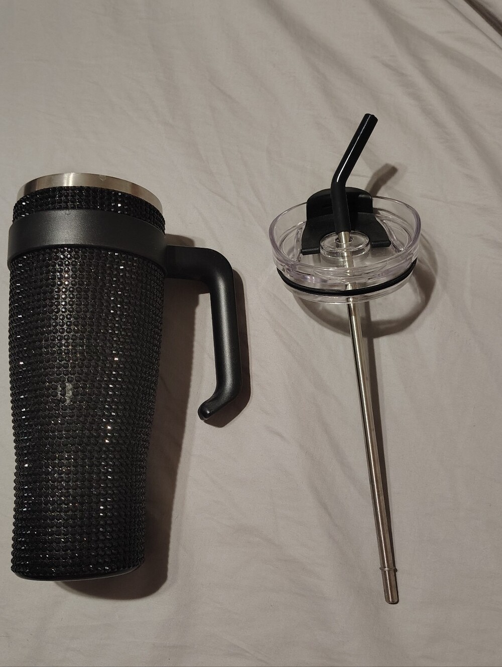 Black Rhinestone Tumbler 40 oz